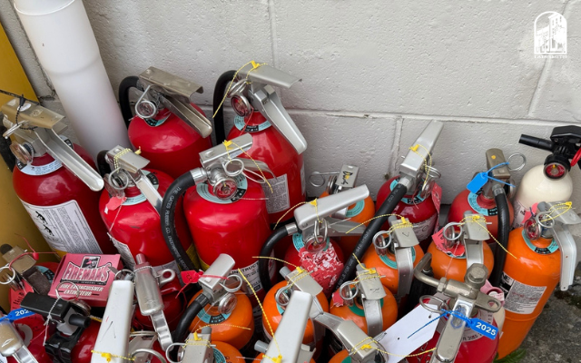 fire extinguishers at fire hall 640x400